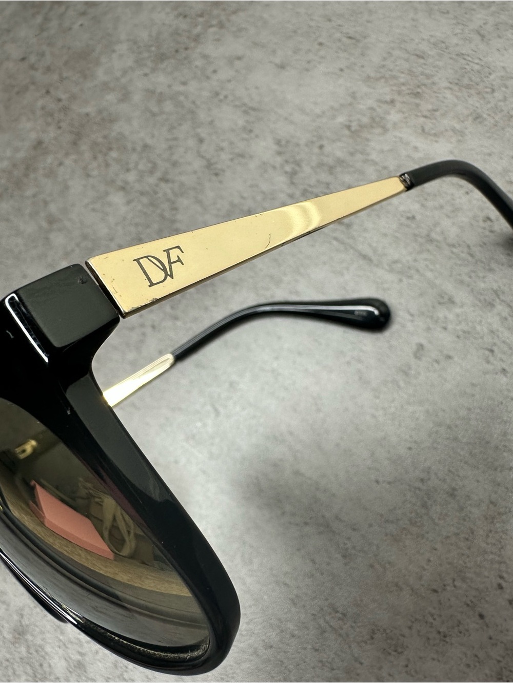 Diane von Furstenberg DVF854S Johana Black & Gold Sunglasses - Picture 3 of 6